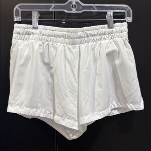 Fabletics Running Shorts,panty lined,elastic drawcord  waist,zipper back pocket